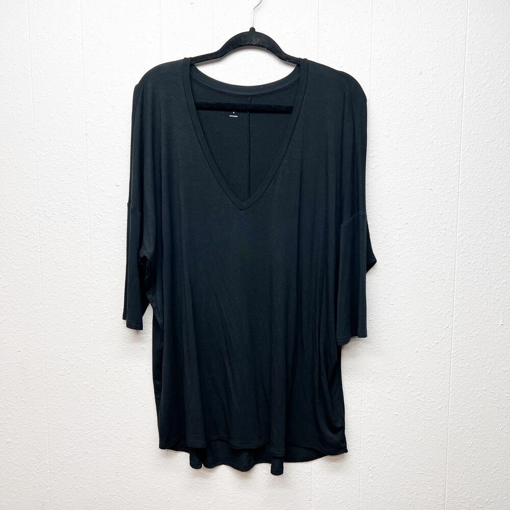 Express Womens Top XL Relaxed Tee Soft Stretch Long Length Workwear Casual Flowy